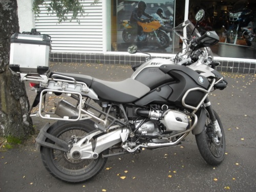 The BMW 1200GS Adventure after a demo ride
